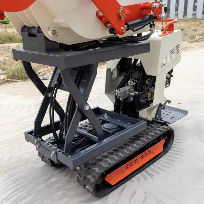 HT500-1 Mini Track Dumper Heavy Duty Wheel Barrow Transporter Power Buggy Mini Dumper Concrete Wheelbarrow Small Loader