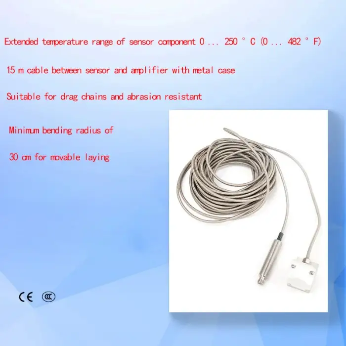 Inductive proximity switch sensor with high temperature resistance of 250 degrees Celsius and 25mm detection distance