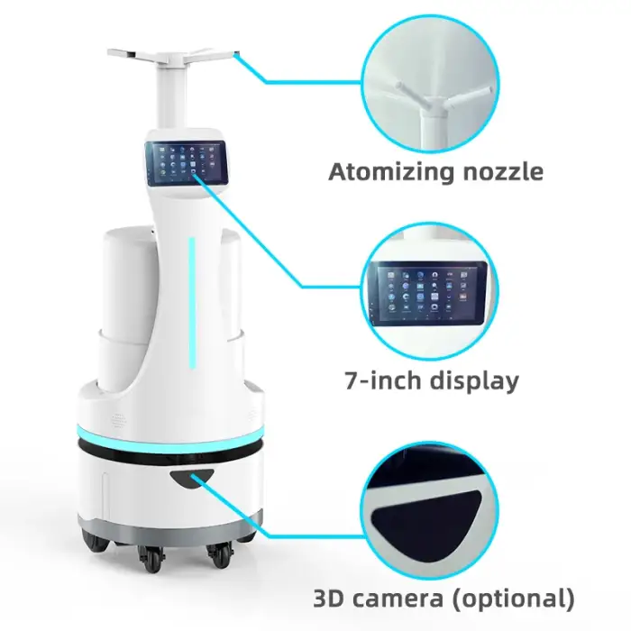 WBOT11A3 Reeman Medical Disinfection Robot Automatic Intelligent Disinfection Robot Spraying Ultrasonic Spray Disinfection Robots