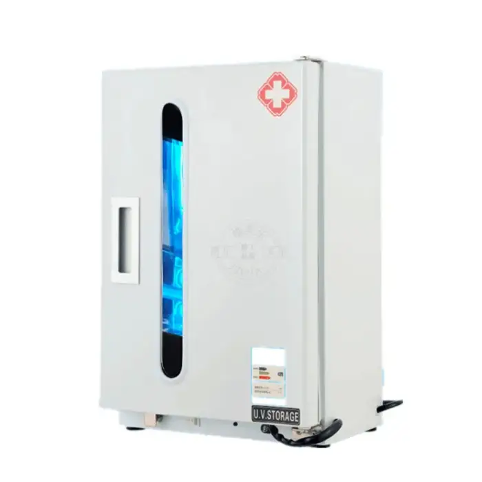 27L Lab Equipment Dental UV Disinfection Cabinet Single-door UV Ozone Sterilizer Device with Compartment Tray