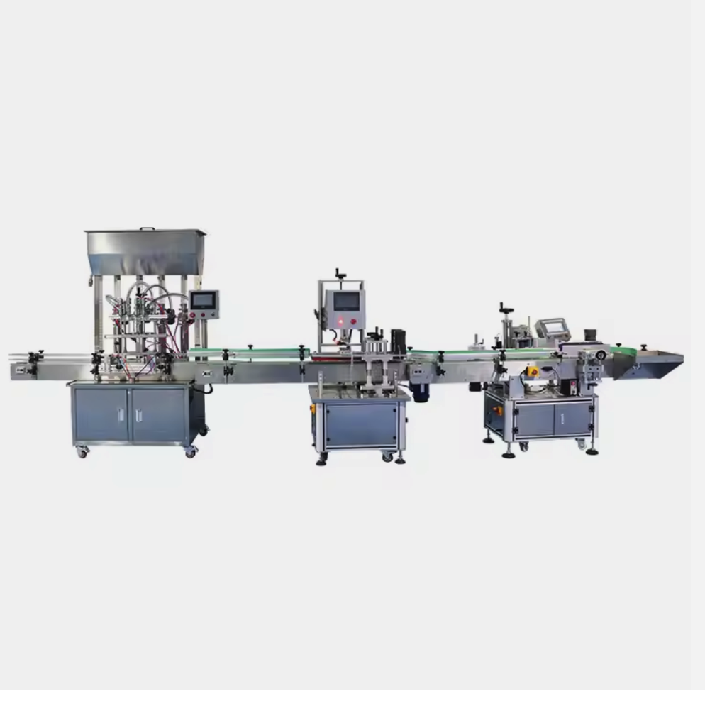 Fully Automated Bottle Filling Capping and Labeling Machine Production Line for Efficient Bottle Processing