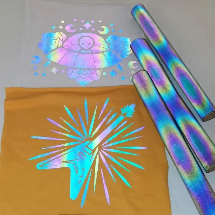 C1 61CMx25M Guangyintong PU Reflective Series Heat Transfer Vinyl Easy To Cut Easy To Weed For Textiles