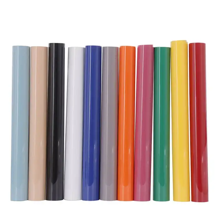 Guangzhou 0.5x25m PU PVC Flex Fabric Heat Transfer Flock Vinyl Roll Heat Press Film for Clothing Printing Label Car Sticker