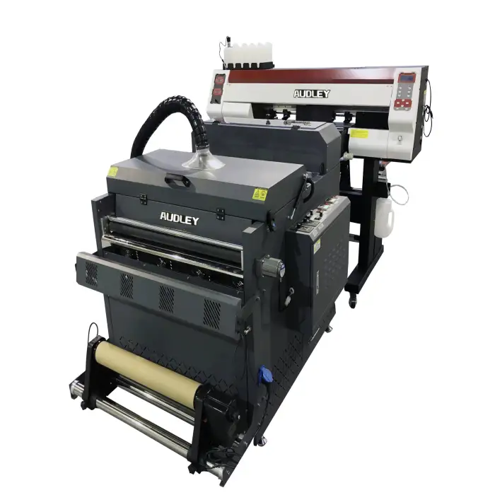 2000W JD-TY-700 dtf printer ink digital inkjet heat transfer PET Film roll to roll Heat Transfer Vinyl clothes Digital Printer with shake powder dryer