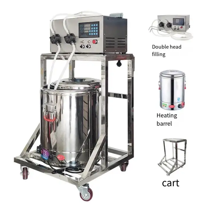 40L-41CMX36CMX20CM Semi Auto Desktop Candle Making Hot Paraffin Wax Pouring Machine, Small Diffuser Filling Heat Pumper wax dispenser