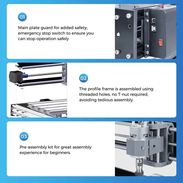 TWOTREES CNC 3018 Candle Controlling Software T8 Screw 300x180x40mm Work Area Mini cnc router machine wood metal acrylic