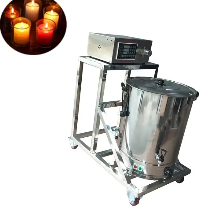 Movable Heating Warming Tank Hot Wax Dispenser Automatic Candle Making Machine Wax Filling Machine