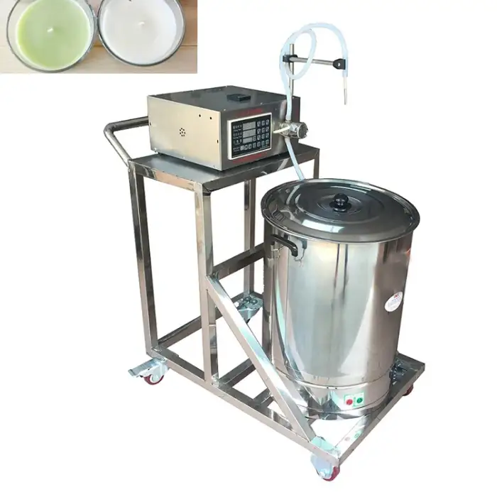 Movable Heating Warming Tank Hot Wax Dispenser Automatic Candle Making Machine Wax Filling Machine