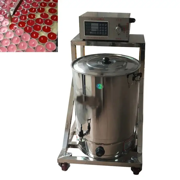 Movable Heating Warming Tank Hot Wax Dispenser Automatic Candle Making Machine Wax Filling Machine