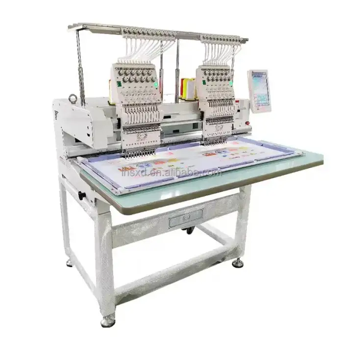 2 Heads embroidery making machine