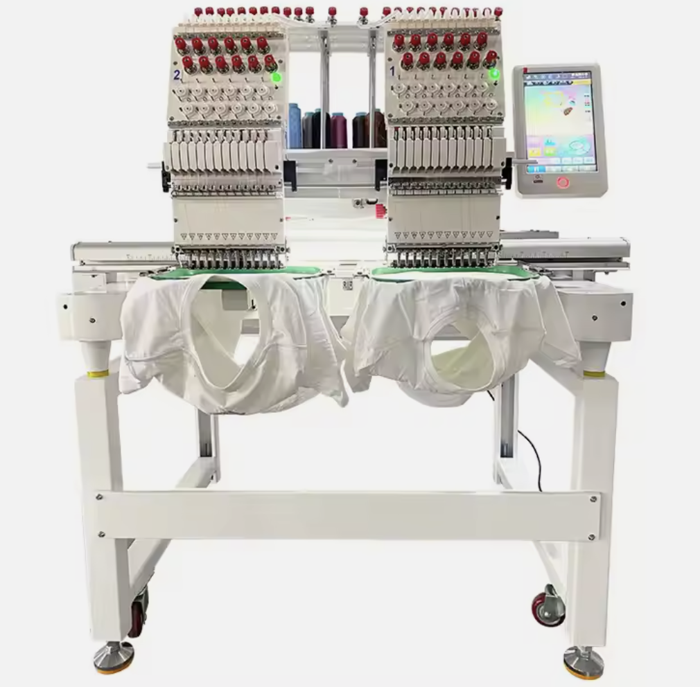 2 Heads embroidery making machine