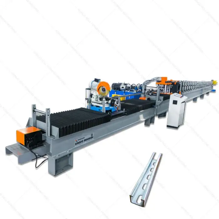 Manufacturing Automatic Solar Strut Channel Roll Forming Machine Bracket Solar Panel Structure making machine