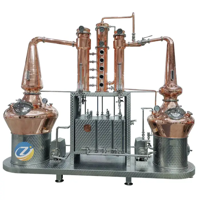 1000L+1000L Double Pots Alcohol Distiller Multifunction Still Whisky Vodka Brandy Distillery Equipment Distiller Making System