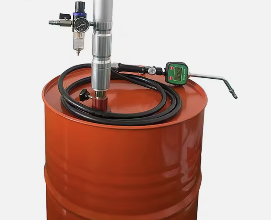 200L 5:1 Air Operated Barrel Engine Motor Liquid Extraction Pneumatic Lubrication Drum Transfer Pressure Oil Pump