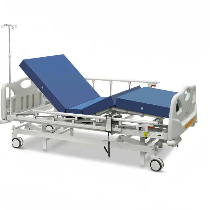 Hospital Furniture Clinic Patient Bed – 3 Function ICU Medical Nursing Care Bed with Electric Adjustment