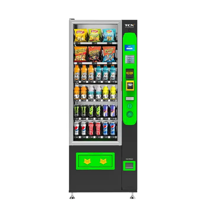 TCN Inexpensive Small Cold Drink Mini Vending Machine – 5 Inches Combo Vending Machine for Foods and Drinks