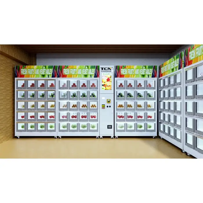 TCN Refrigerated Locker Vending Machine – Transparent Window Vending Machine for Sale