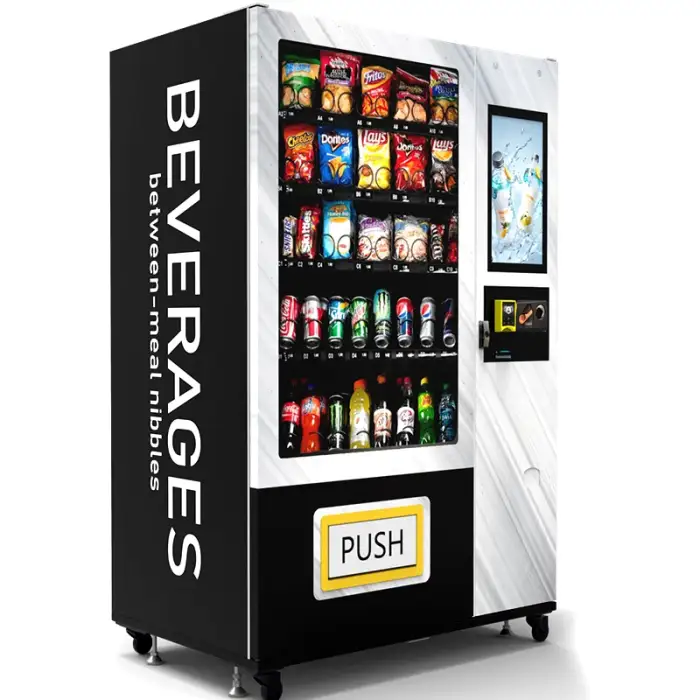 Fully Automatic Touch Screen Refrigerated Combo Vending Machine – Snack and Drink Vending Machine, 600W SDK 400W SPCC