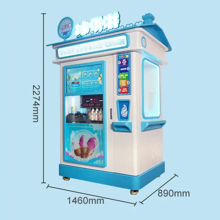 Professional Commercial Fully Automatic Italian Ice Cream Machine – Soft Serve Ice Cream Vending Machine