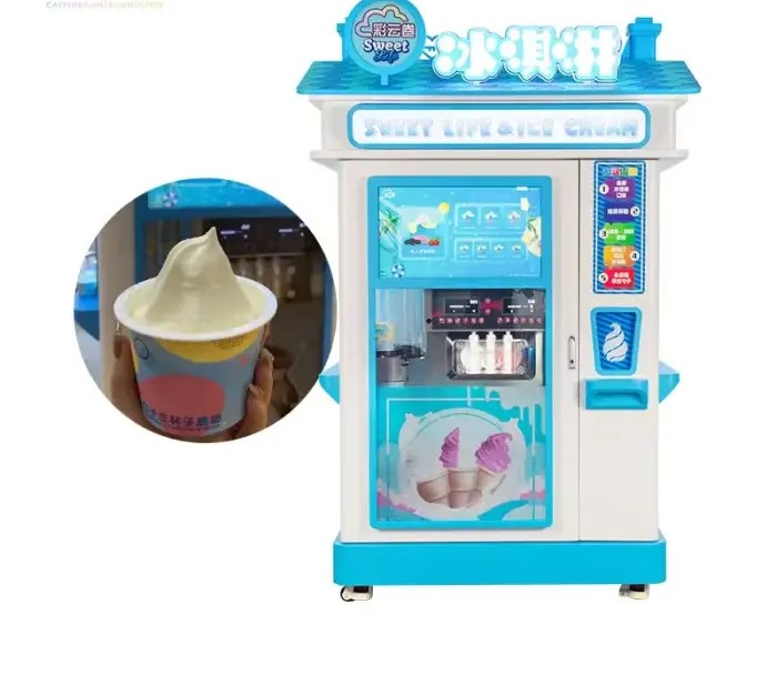 Professional Commercial Fully Automatic Italian Ice Cream Machine – Soft Serve Ice Cream Vending Machine