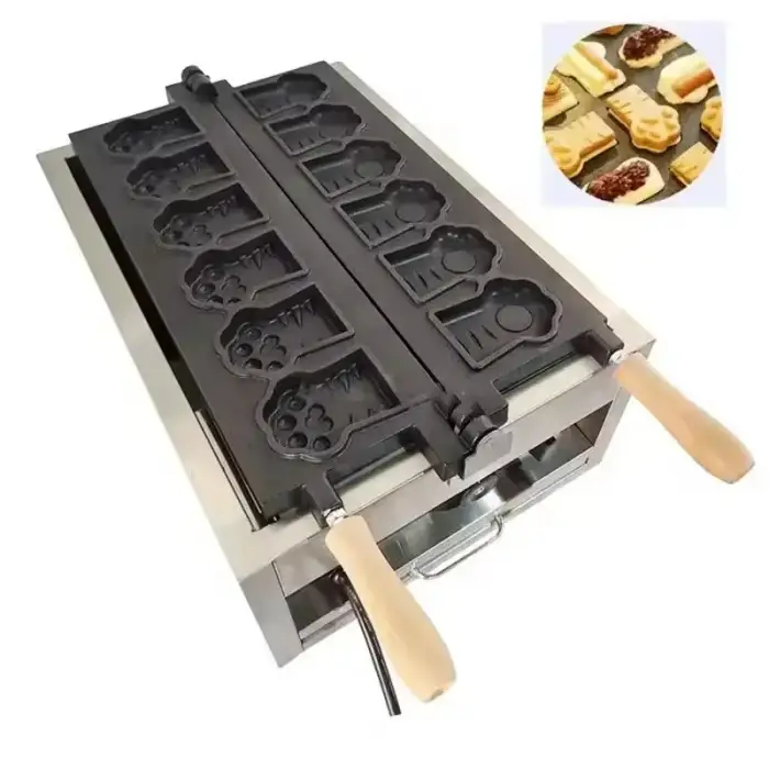 Commercial Ice Cream Taiyaki Machine with Cat Paw Shape Electric Taiyaki Machine Cat Paw Waffle Maker Machine