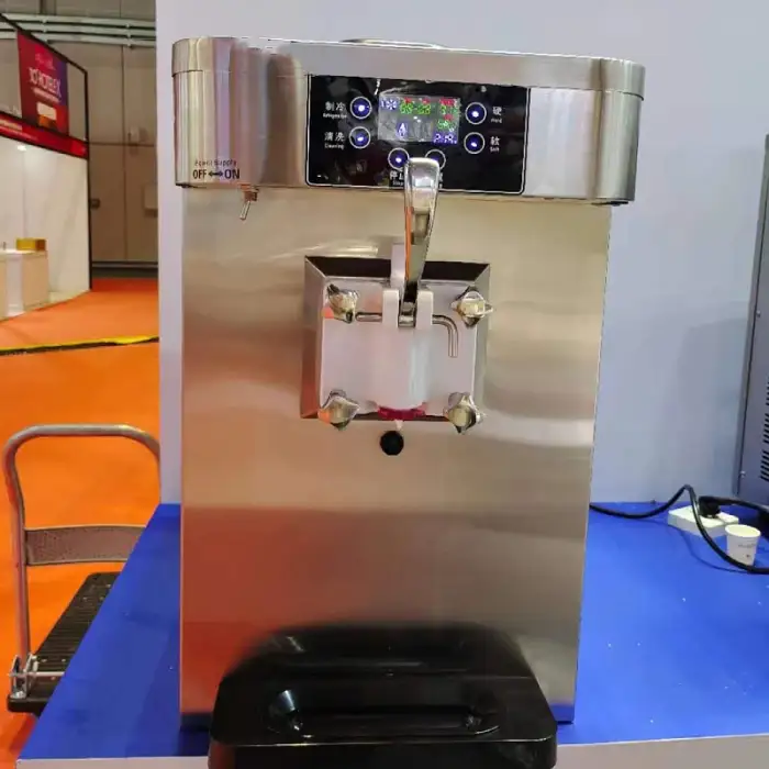 Promotional Price Mini Commercial Automatic Soft Serve Ice Cream Machine Portable Table Top Household Burger/Dessert Shop Use