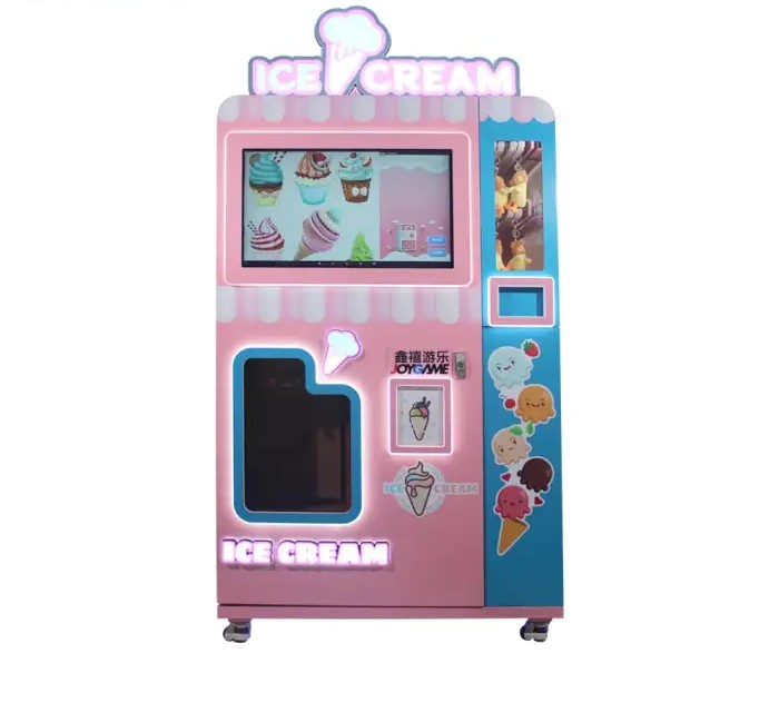 New Design Smart Payment System Coins Cards Fully Automatic Self-Service Ice Cream Vending Machine