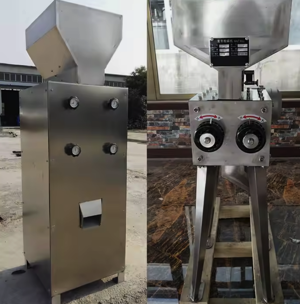 Electrical Malt Mill with Stainless Steel or Carbon Steel Rollers Support Custom make for Micro Brewery Home Brewery