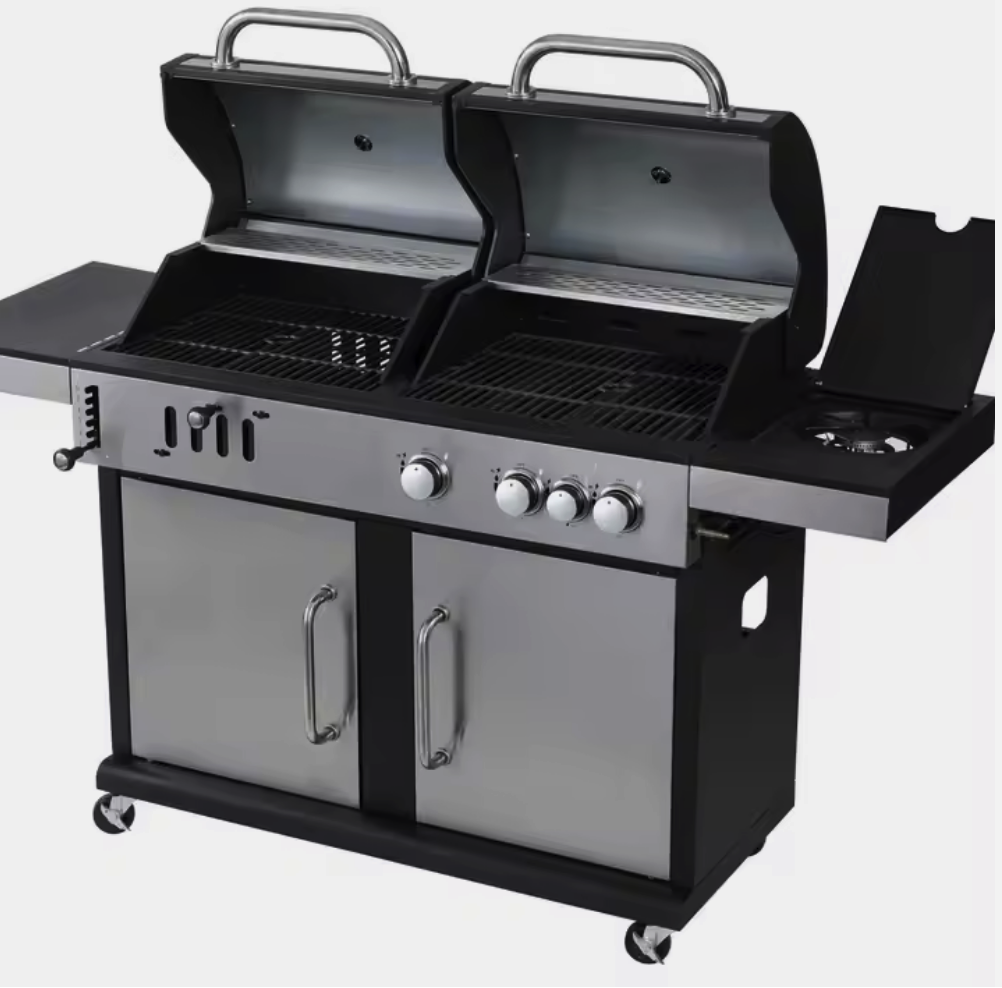 GRACE Outdoor Courtyard BBQ Charcoal Grill Stainless Steel Gas Grill Stove