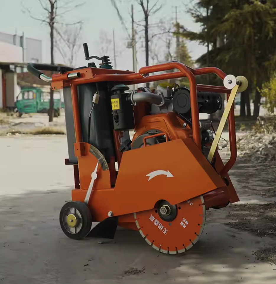 180mm Depth Concrete Asphalt Road Cutting Machine Q500A with 188 diesel engine electric start and 500mm blade