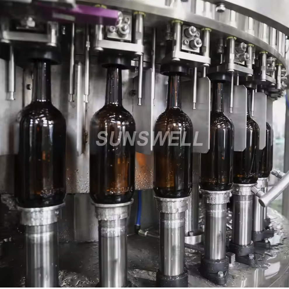 Stable Performance Glass Bottled Carbonated Drinks Production Plant Beer Filling Machinery Line