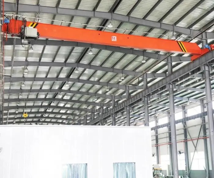 Remote Control Single Girder Top Running Pump Room Overhead Bridge Crane with Rails