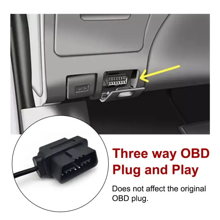 GPS Tracker 2 Way OBD Plug and Play Digital Key with NFC Car Alarms for Push Button Start Upgrade to 4G Phone APP Control