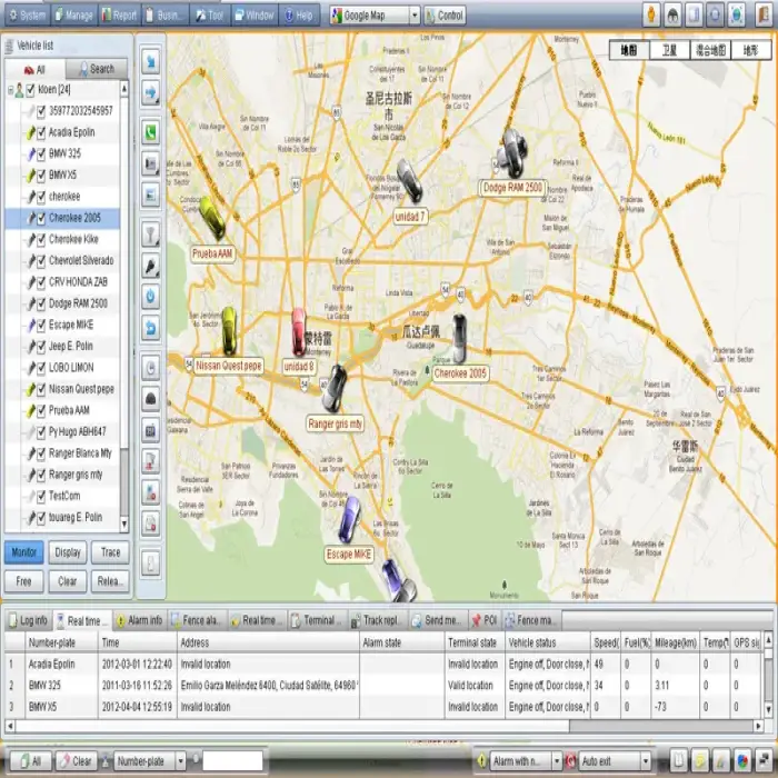 Professional Free Web Based GPS GPRS Tracking Software With Real Time Tracking Monitoring