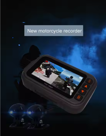 Motorcycle Video Recorder GPS Tracker Dual-Lens Dash Cam with GPS and Night Vision