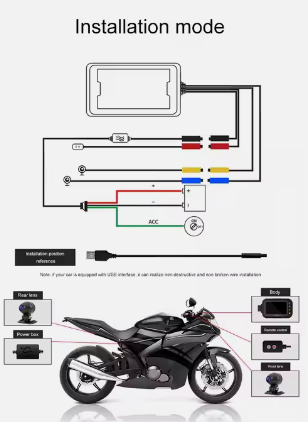 Motorcycle Video Recorder GPS Tracker Karadar MT35C Support WiFi and APP Function Dual Lens Motorcycle Dvr