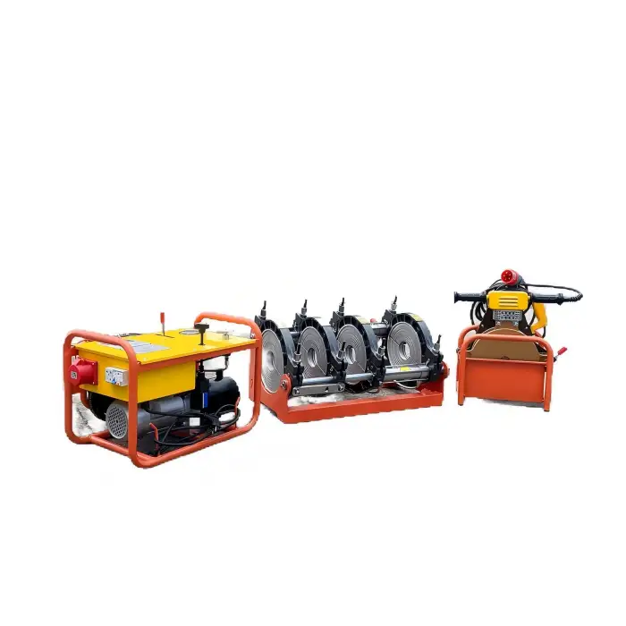 63-200mm hydraulic HDPE butt fusion welding equipment with 4 rings for water supply pipes