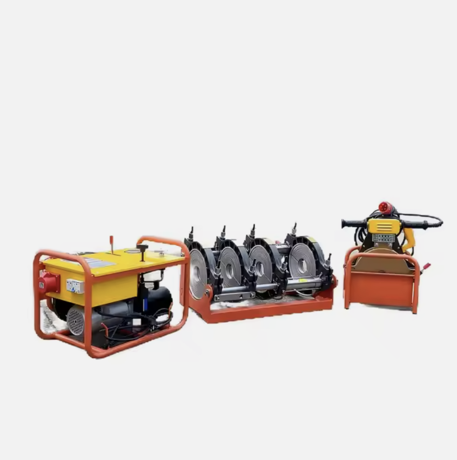 63-200mm hydraulic HDPE butt fusion welding equipment with 4 rings for water supply pipes