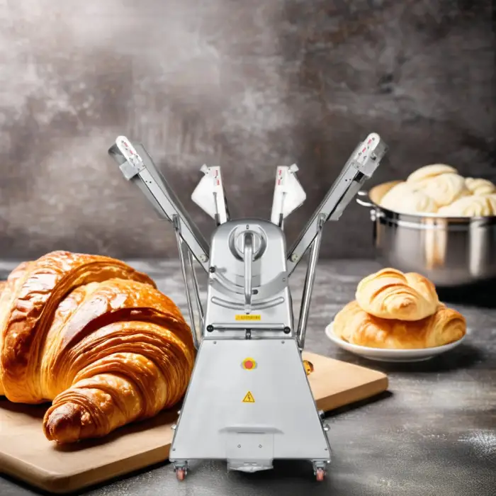 Commercial Automatic Dough Roller, Sheeter, Cutter: Croissant &amp; Pastry Production Machine