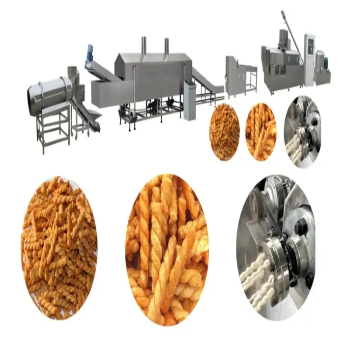 Fried Corn Bugle &amp; Chips Snacks Extruder: Tortilla Snack Production Line