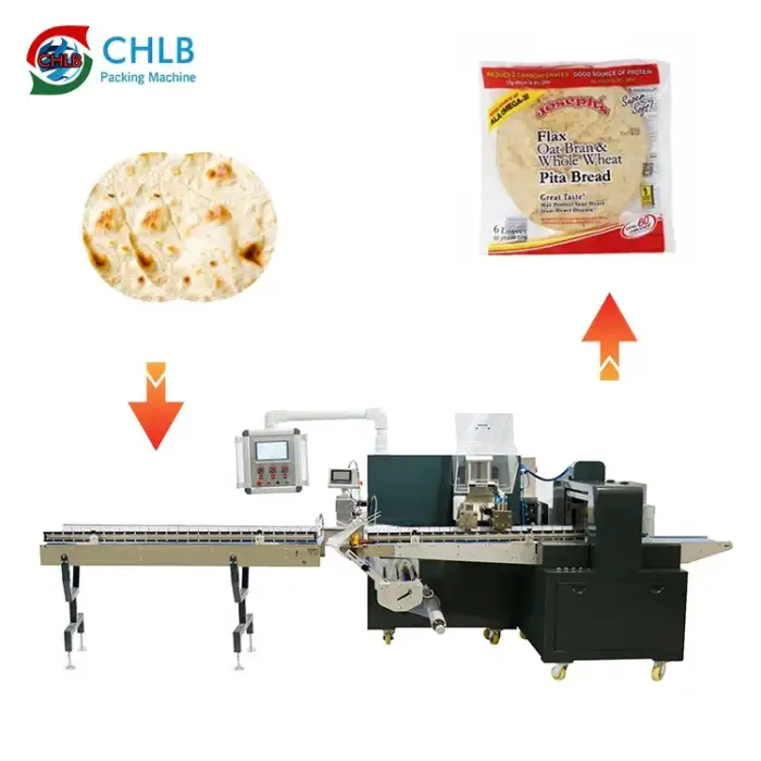 Automatic Tortilla Packing Machine: Corn, Arabic Pita Pillow Packing