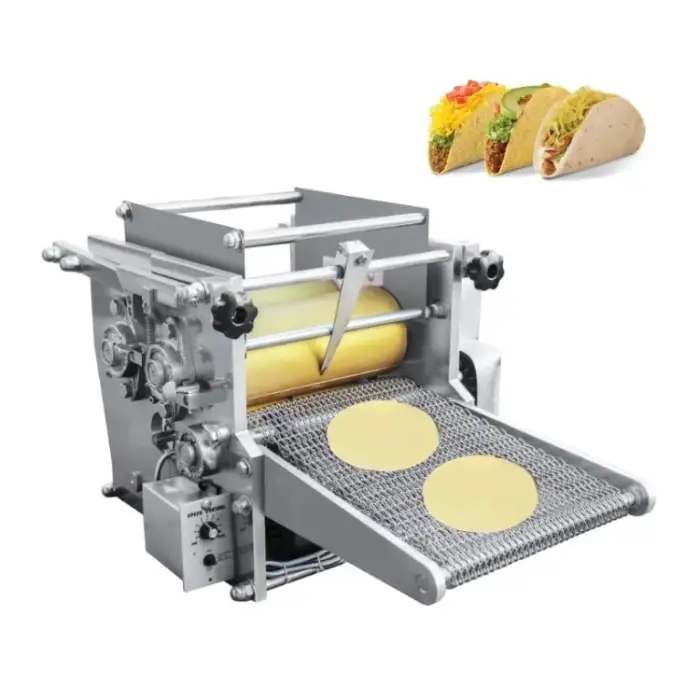 Full Automatic Industrial Flour &amp; Corn Tortilla Machine: Taco, Roti, Bread Press