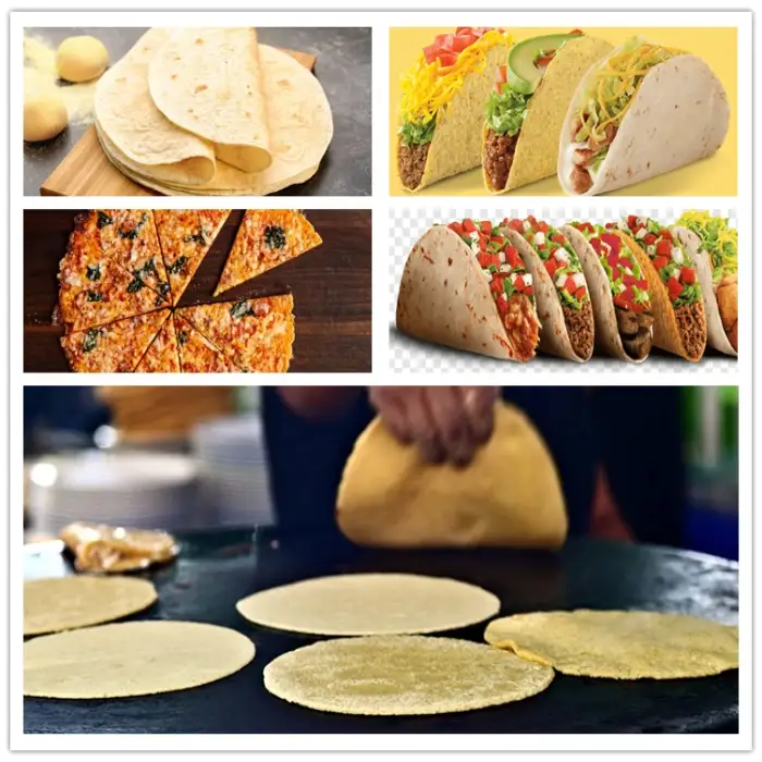 Full Automatic Industrial Flour &amp; Corn Tortilla Machine: Taco, Roti, Bread Press