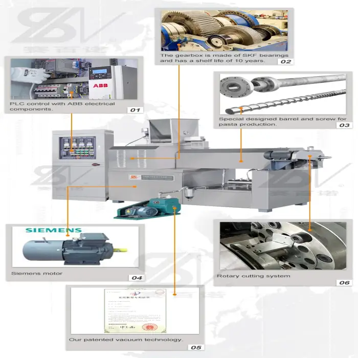 100-400kg/hr Spaghetti &amp; Macaroni Pasta Making Machine Line