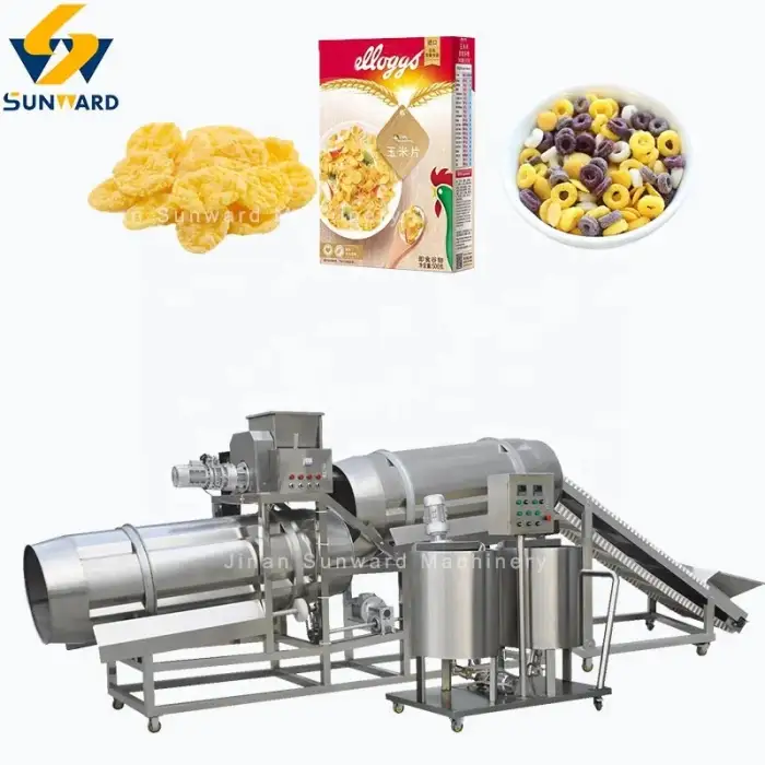 200-260kg/h Nutritional Cereal Equipment: Cornflakes &amp; Tortilla Production Line