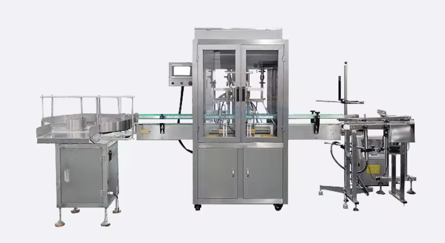 Full Automatic Cooking Oil Bottle Filling Liquid Sauce Jar Filling Capping And Labeling Machine Production Line