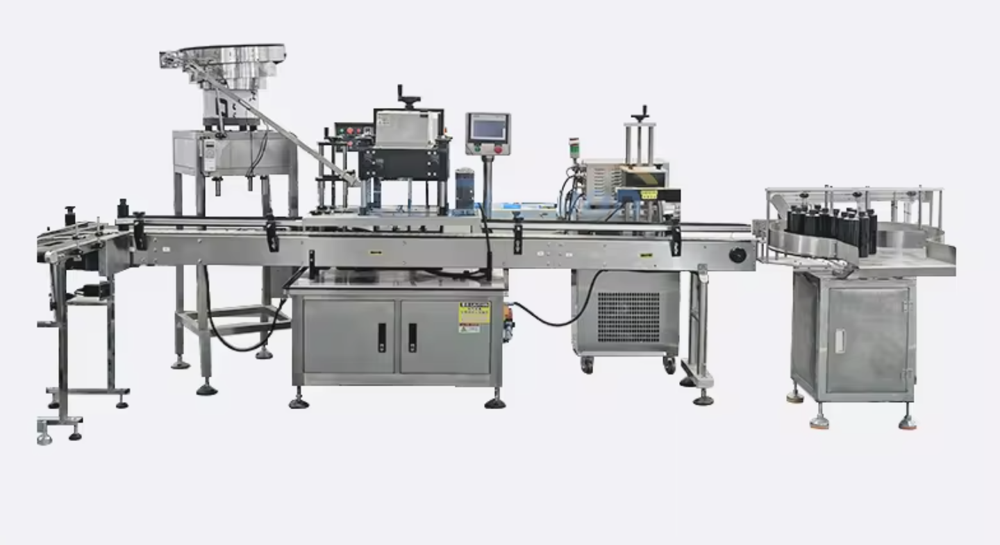 Full Automatic Cooking Oil Bottle Filling Liquid Sauce Jar Filling Capping And Labeling Machine Production Line