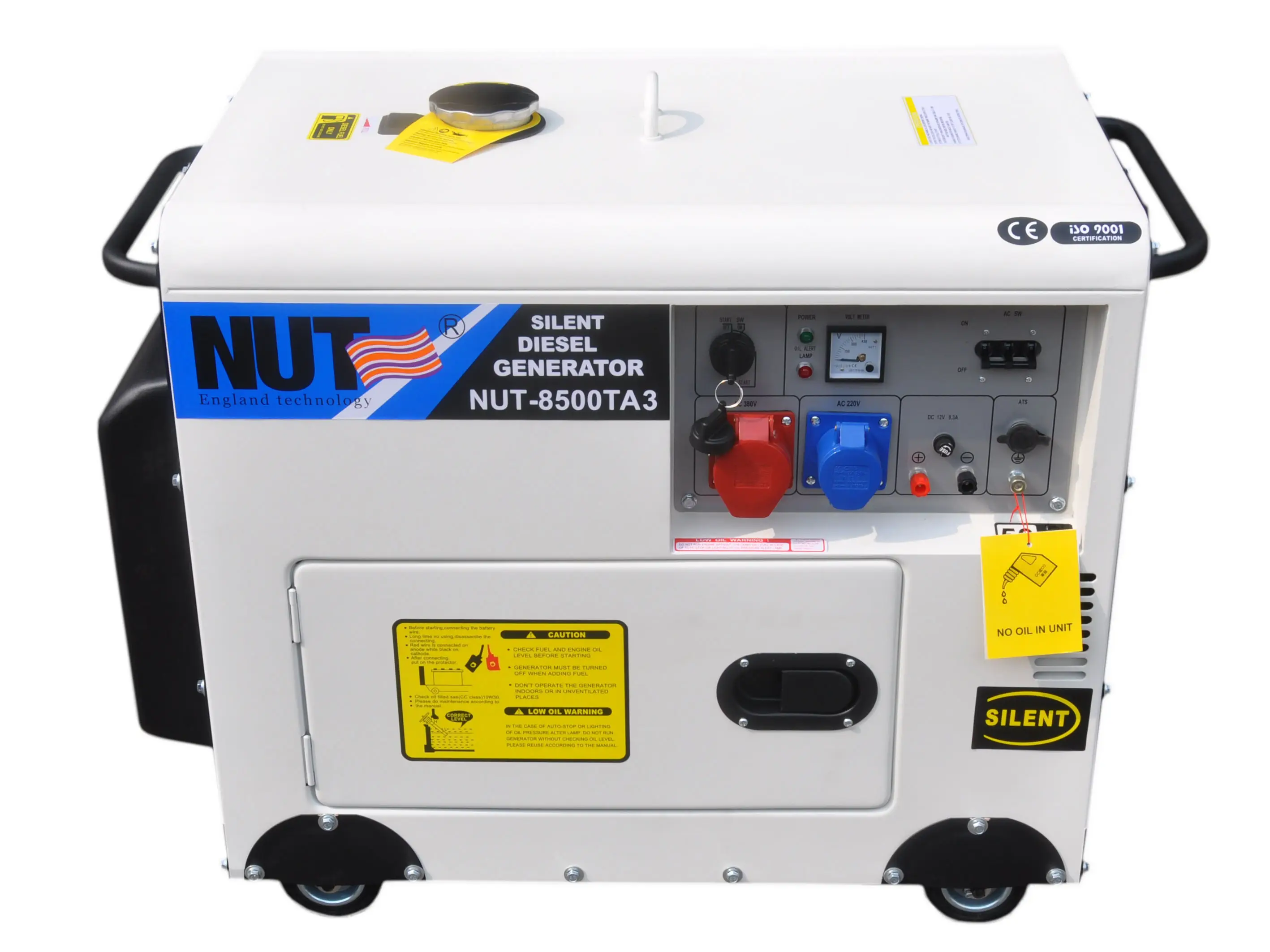 NUT Silent Home Portable Generators - 2.5KVA to 10KVA Water-Cooled Diesel Generators