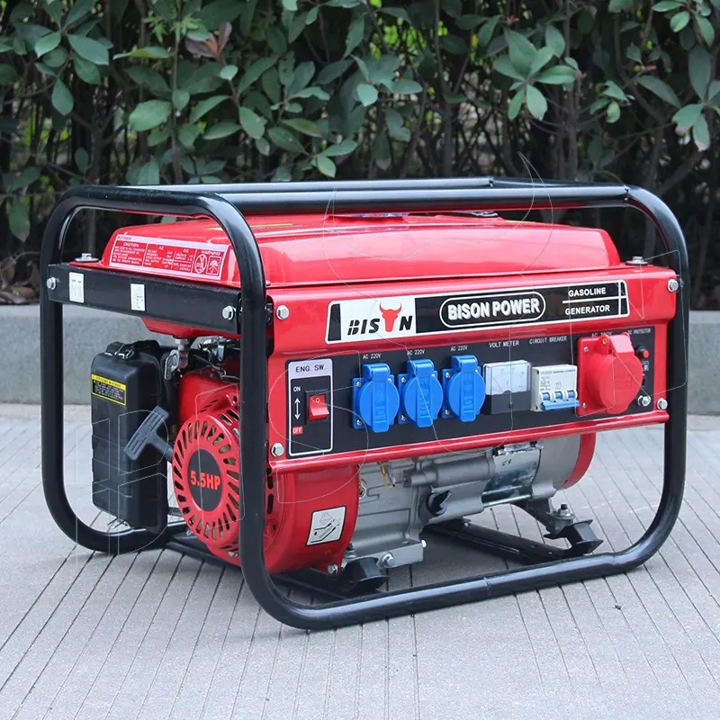 Bison Portable Gasoline Generators - Silent 8kw 50hz 458cc 16HP 3000/3600(RPM)