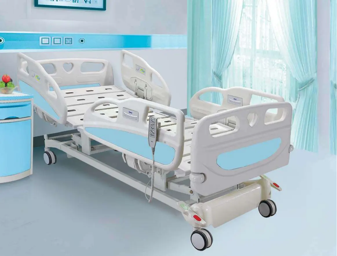 Hi-Low Adjustable 3-Function Electric ICU Hospital Bed - Clinic & Patient Care